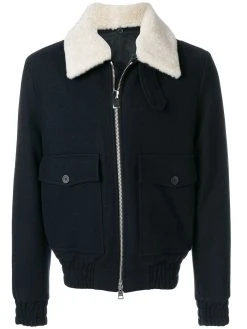 AMI Paris blouson zippé col shearling