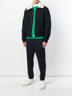 AMI Paris blouson zippé col shearling