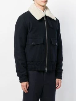 AMI Paris blouson zippé col shearling