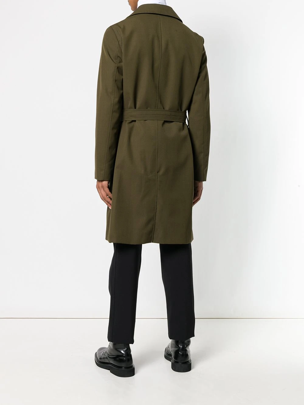 AMI Paris Manteau droit ceinturé Prix Exclusifs parkas homme 4 AMI Paris Manteau droit ceinturé