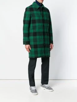 AMI Paris Manteau Droit Poches Plaquées