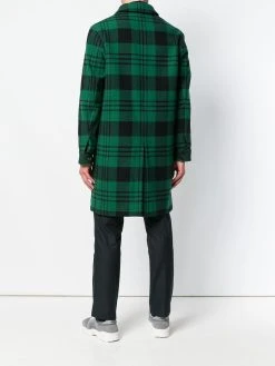 AMI Paris Manteau Droit Poches Plaquées