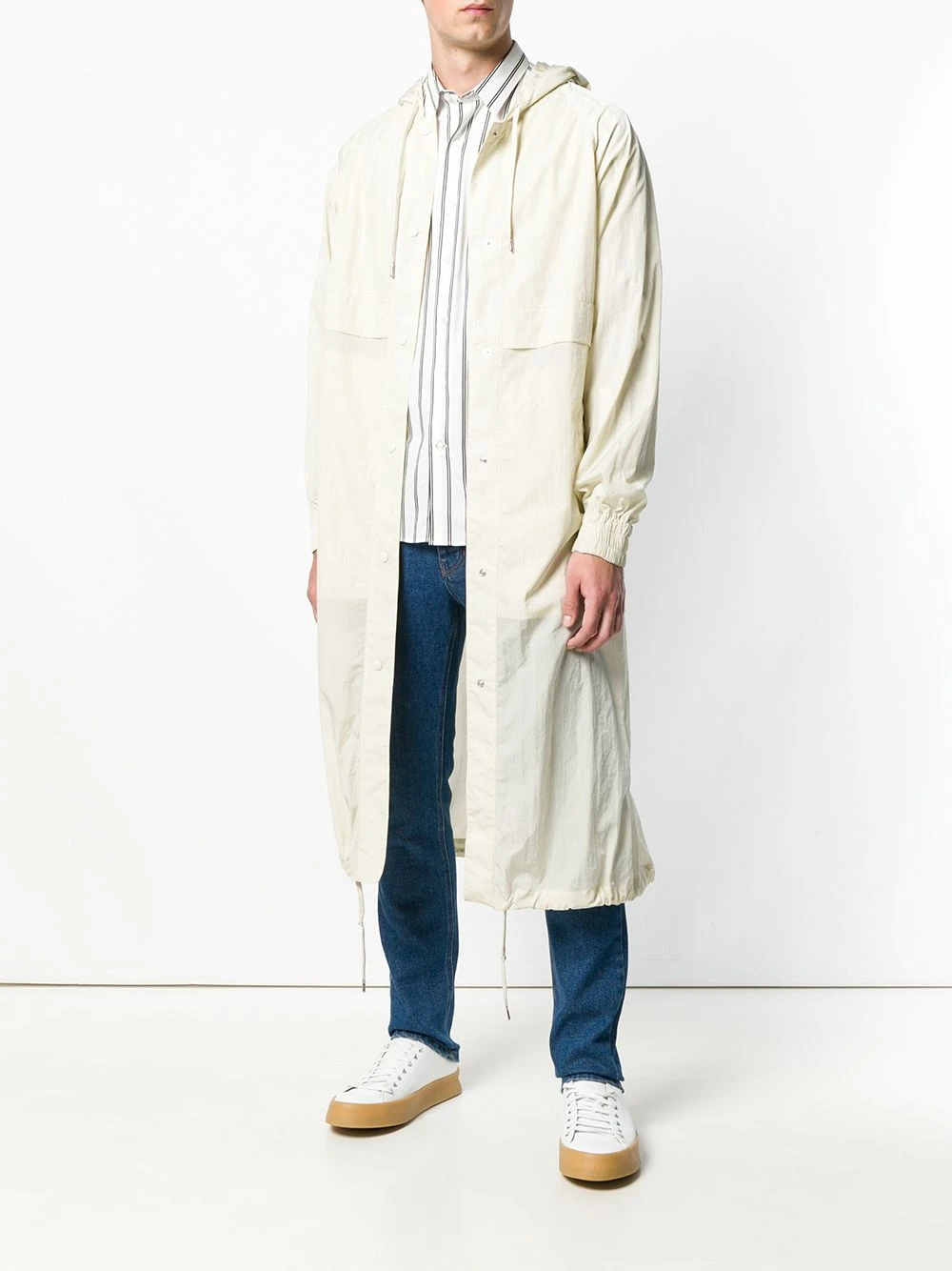 AMI Paris Prix Abordable Coupe vent long à capuche trenchs homme 2 AMI Paris coupe-vent long à capuche