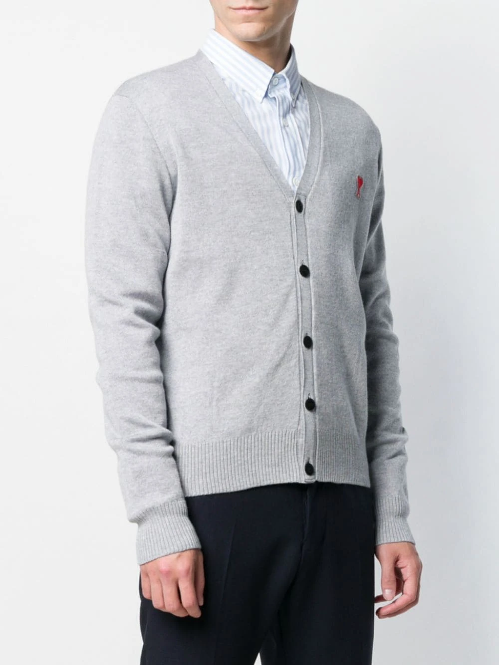 AMI Paris Cardigan à patch Ami De Cœur Prix De Rêve cardigans homme 3 AMI Paris cardigan à patch Ami De Cœur