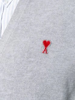 AMI Paris Cardigan à patch Ami De Cœur Prix De Rêve cardigans homme 9 AMI Paris cardigan à patch Ami De Cœur