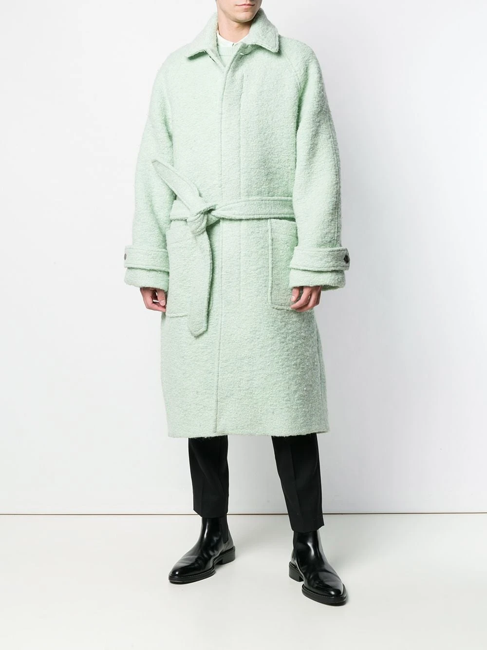 AMI Paris Promos Manteau à taille ceinturée pardessus homme 2 AMI Paris manteau à taille ceinturée