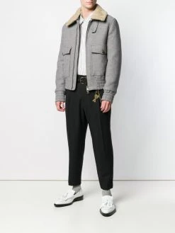 AMI Paris veste à col en mouton retourné