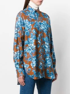 AMI Paris Soldes En Ligne Chemise longue imprimé fleurs chemises femme 7 AMI Paris chemise longue imprimé fleurs