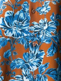 AMI Paris robe-chemise longue à fleurs