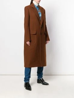 Soldes En Ligne AMI Paris Manteau long à poches plaquées manteaux à simple boutonnage femme 7 AMI Paris manteau long à poches plaquées