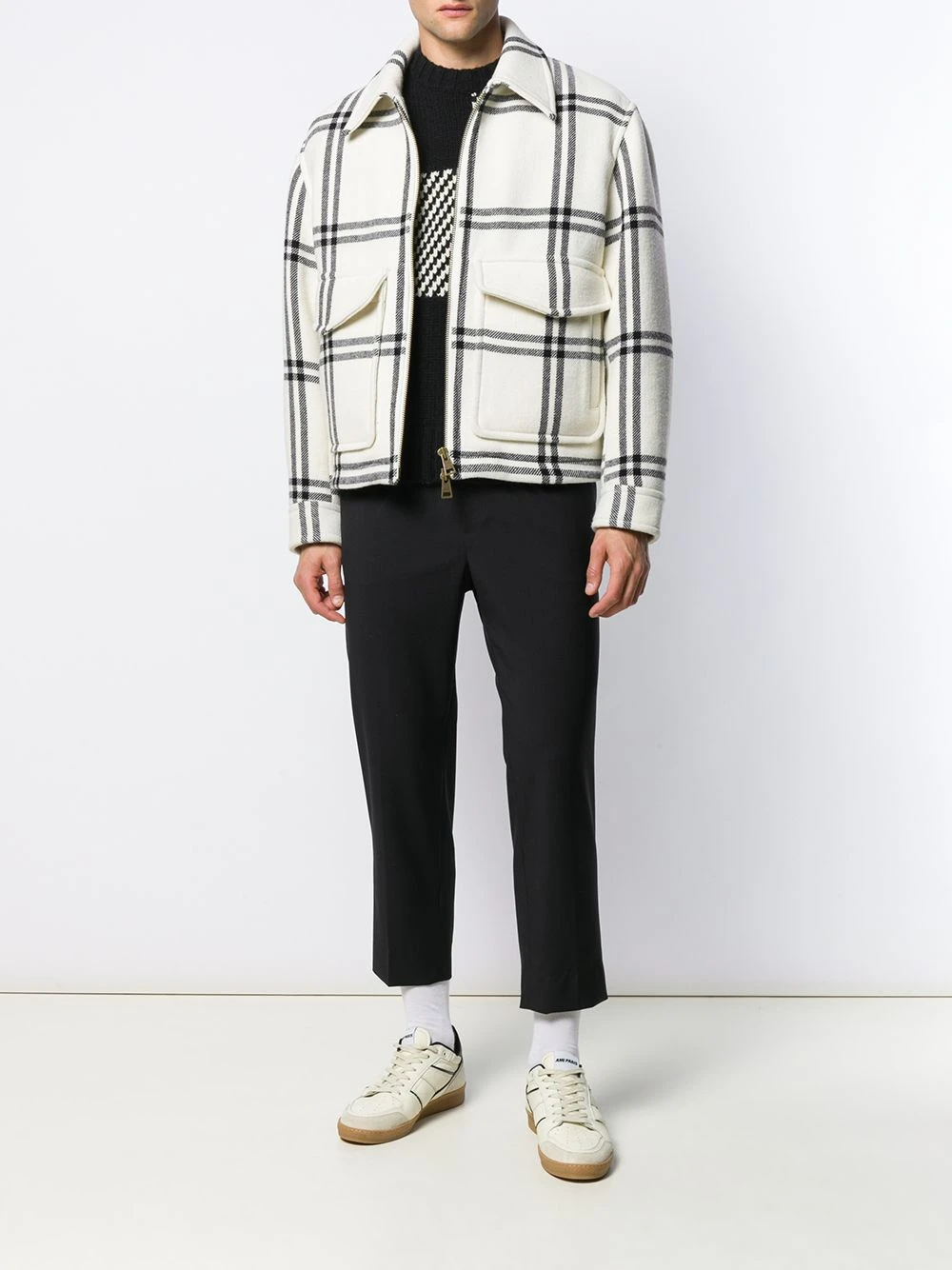 Produit de première qualité AMI Paris Pantalon cropped taille élastique pantalons courts homme 2 AMI Paris pantalon cropped taille élastique