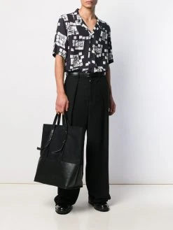 AMI Paris grand sac cabas bi-matière