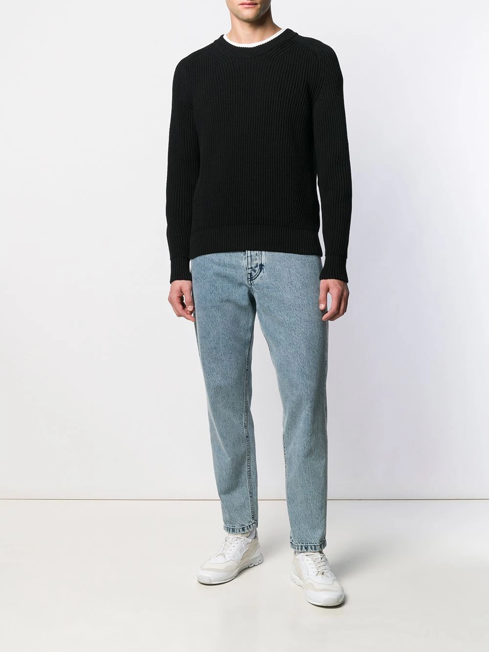 AMI Paris Pull nervuré à encolure ras du cou Promos pulls homme 2 AMI Paris pull nervuré à encolure ras du cou