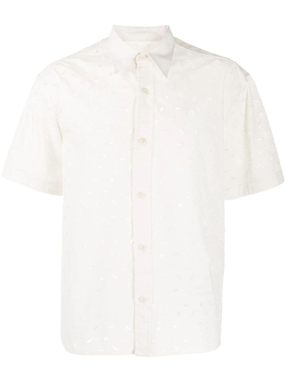 AMI Paris Haute Qualité Embroidered short sleeve shirt chemises homme 1 AMI Paris embroidered short-sleeve shirt