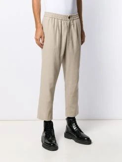 AMI Paris pantalon crop à taille élastique
