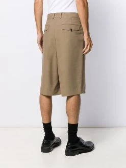 AMI Paris wide-fit pleated bermuda shorts