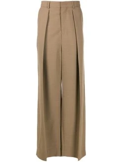AMI Paris wide-fit pleated trousers