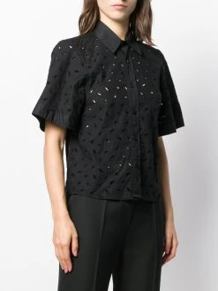 AMI Paris Prix Exclusifs Chemise brodée à manches courtes chemises femme 9 AMI Paris chemise brodée à manches courtes