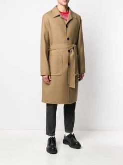 AMI Paris Pas Cher Manteau droit à ceinture pardessus homme 9 AMI Paris manteau droit à ceinture