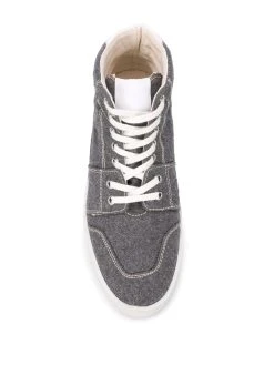 AMI Paris baskets montantes à liserés en cuir