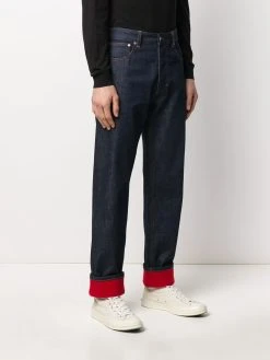 AMI Paris Jean droit à ourlet contrastant Prix Préférentiel jeans regular & jeans droits homme 9 AMI Paris jean droit à ourlet contrastant