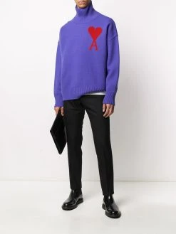 AMI Paris pull Ami de Coeur à col montant