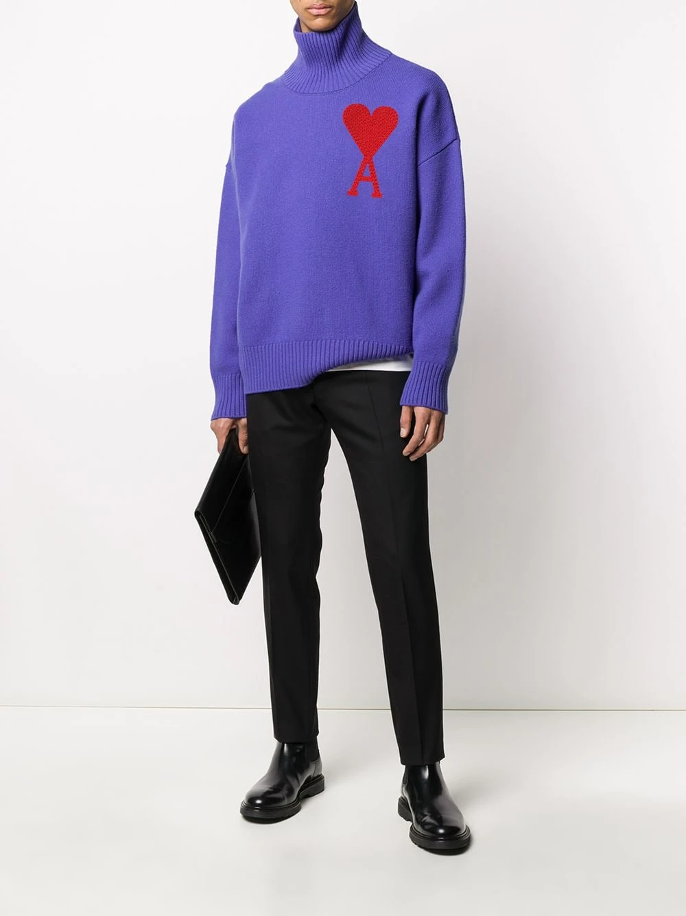 AMI Paris Prix Cassé Pull Ami de Coeur à col montant pulls homme 2 AMI Paris pull Ami de Coeur à col montant