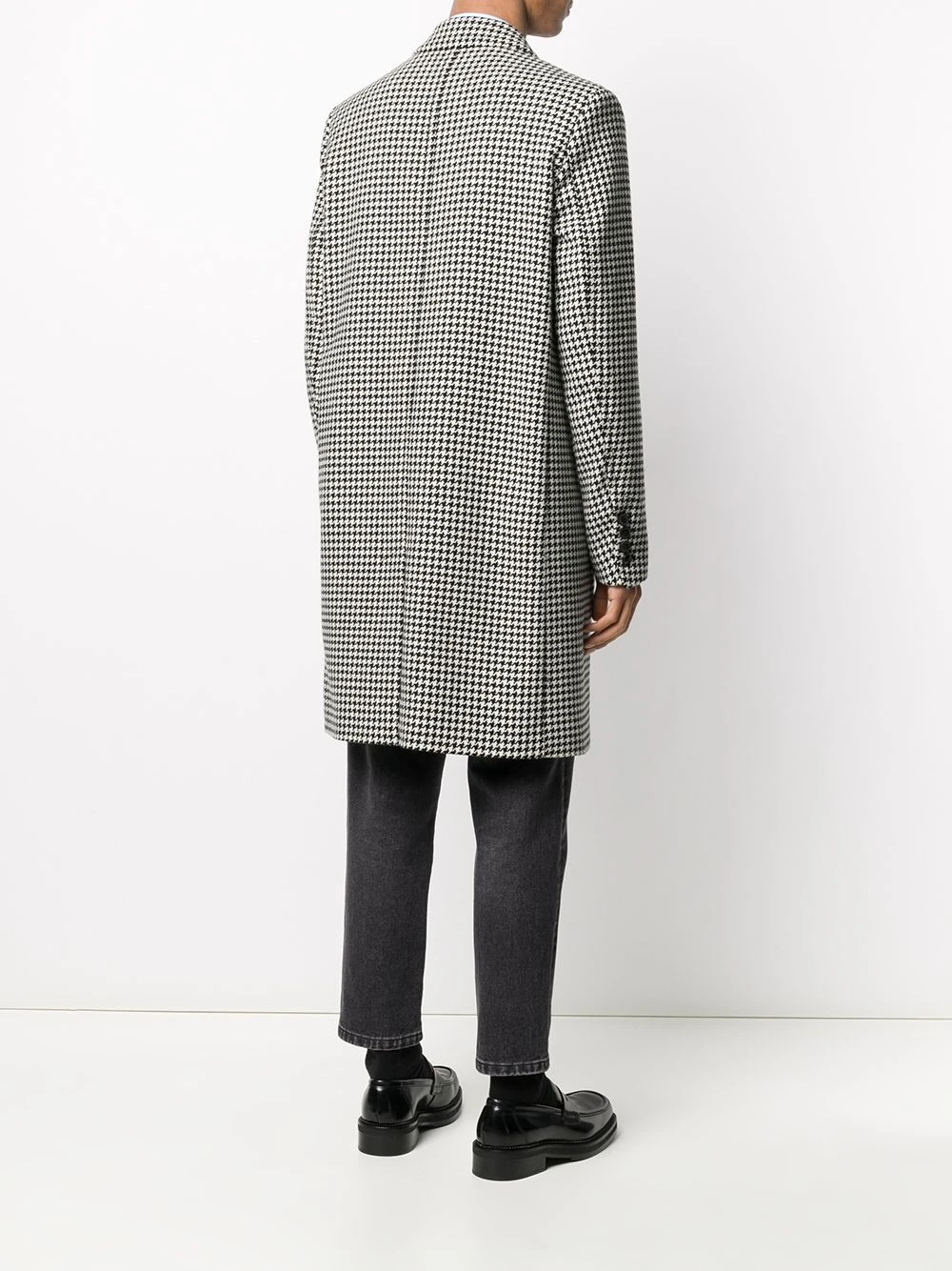 AMI Paris Vendre-Réclame Manteau droit à motif pied de poule pardessus homme 4 AMI Paris manteau droit à motif pied de poule