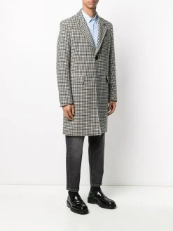 AMI Paris Vendre-Réclame Manteau droit à motif pied de poule pardessus homme 9 AMI Paris manteau droit à motif pied de poule