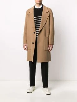 AMI Paris manteau droit à boutonnière devant