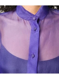 AMI Paris blouse à effet de transparence