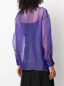 AMI Paris blouse à effet de transparence