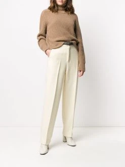 AMI Paris pull nervuré à col roulé