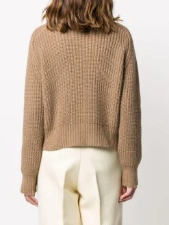 AMI Paris pull nervuré à col roulé