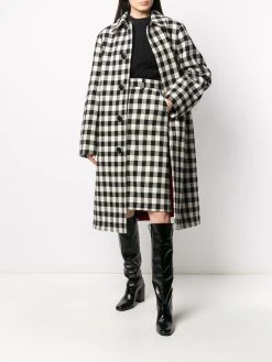 AMI Paris jupe droite à carreaux vichy