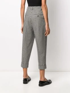 AMI Paris pantalon crop à motif pied-de-poule