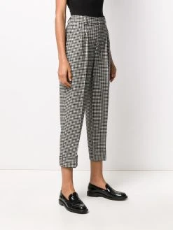 AMI Paris pantalon crop à motif pied-de-poule