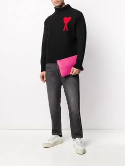 AMI Paris pochette zippée à logo