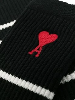 AMI Paris Striped Ami de Coeur Socks
