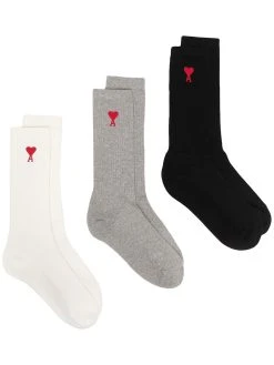 AMI Paris lot de trois paires de chaussettes Ami de Coeur
