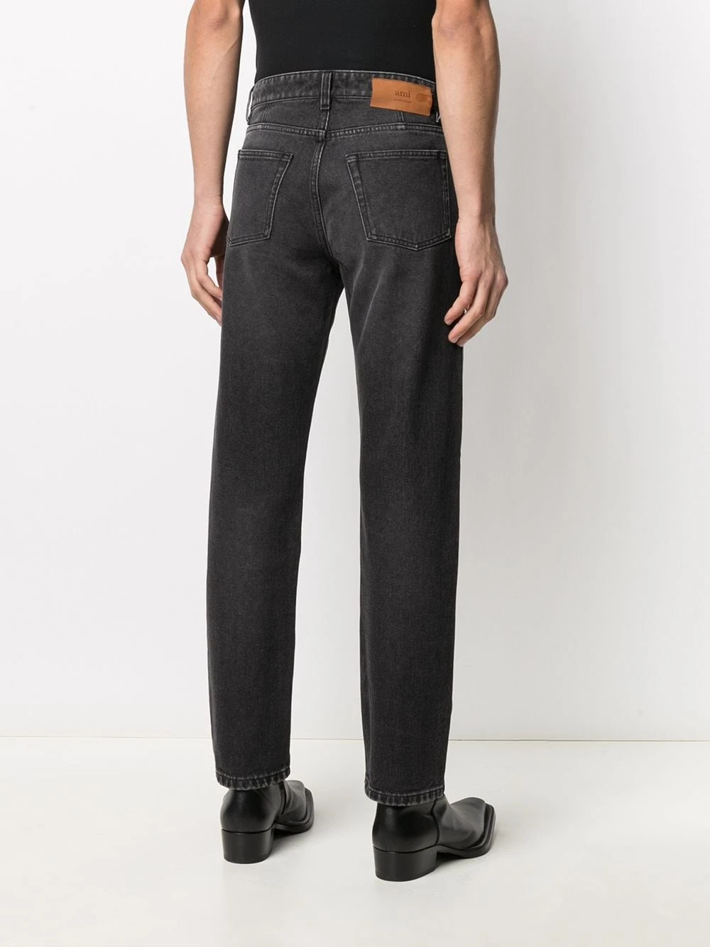 AMI Paris Jean droit à effet délavé Faible Prix jeans regular & jeans droits homme 4 AMI Paris jean droit à effet délavé