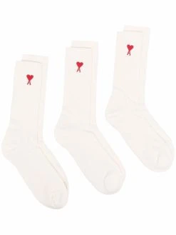 AMI Paris lot de trois paires de chaussettes Ami de Coeur