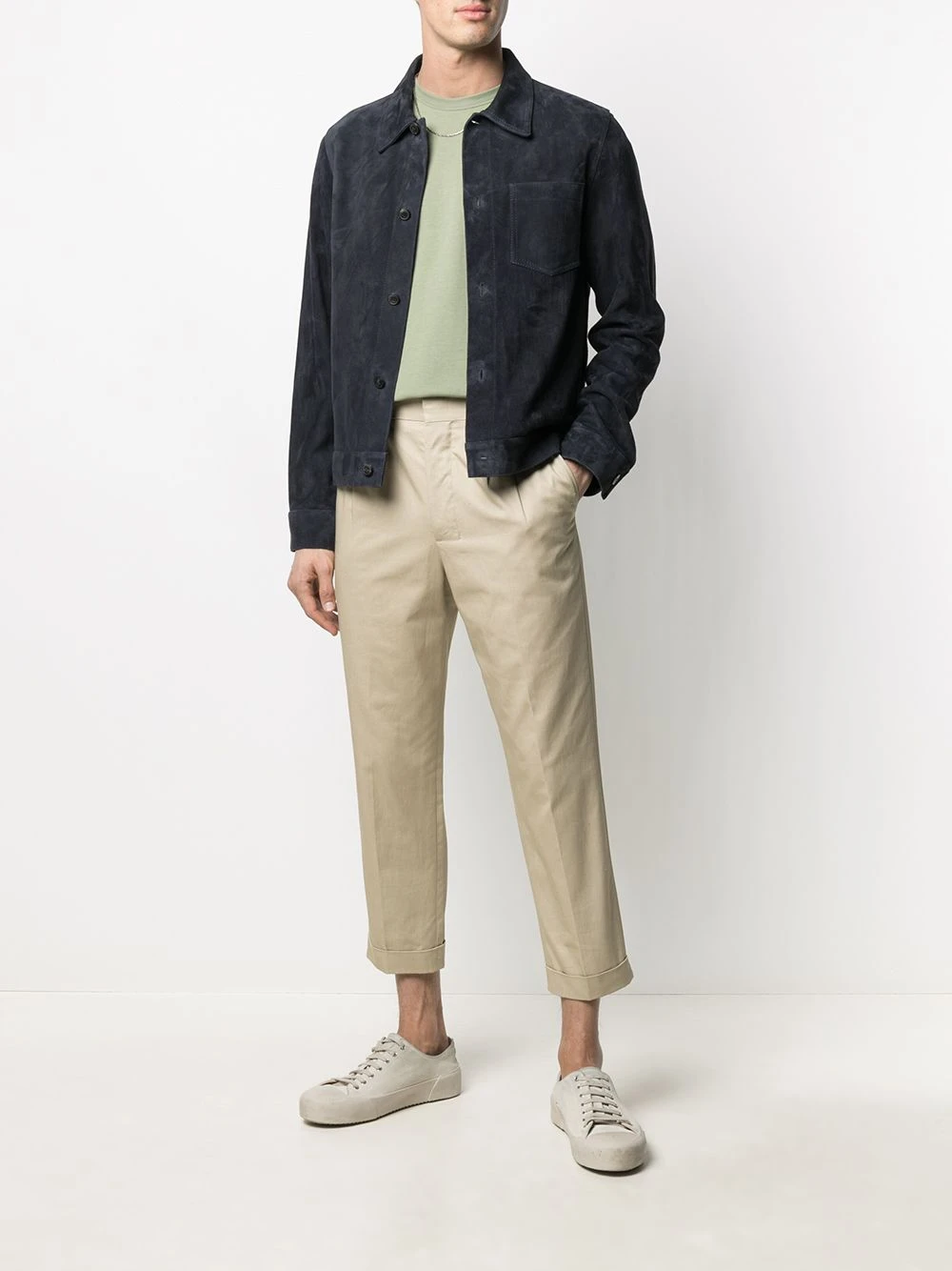 AMI Paris Haute Qualité Surchemise à design texturé vestes en cuir homme 2 AMI Paris surchemise à design texturé