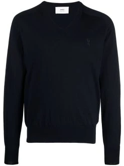 AMI Paris pull à broderies Ami de Coeur