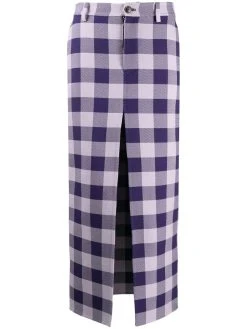 AMI Paris jupe longue à carreaux
