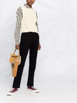 AMI Paris pull en maille nervurée sans manches