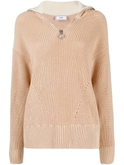 AMI Paris pull à col zippé