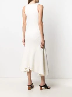 AMI Paris robe nervurée à col v