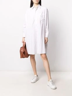 AMI Paris robe-chemise à coupe mi-longue