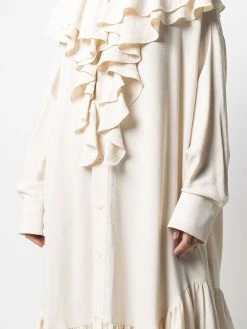 AMI Paris robe mi-longue à volants